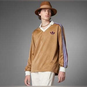 Adidas Originals Men M Adicolor Heritage Now Vintage L/S Tee Desert Brown IB3438